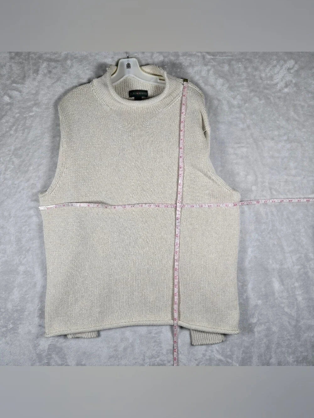 J Crew Always Rollneck Knit Sweater Mens Large Cream Cotton Solid Fisherman NWT